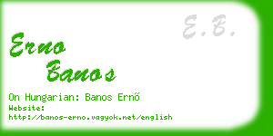 erno banos business card