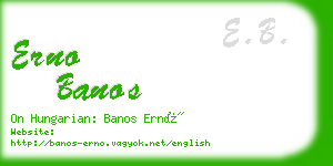 erno banos business card